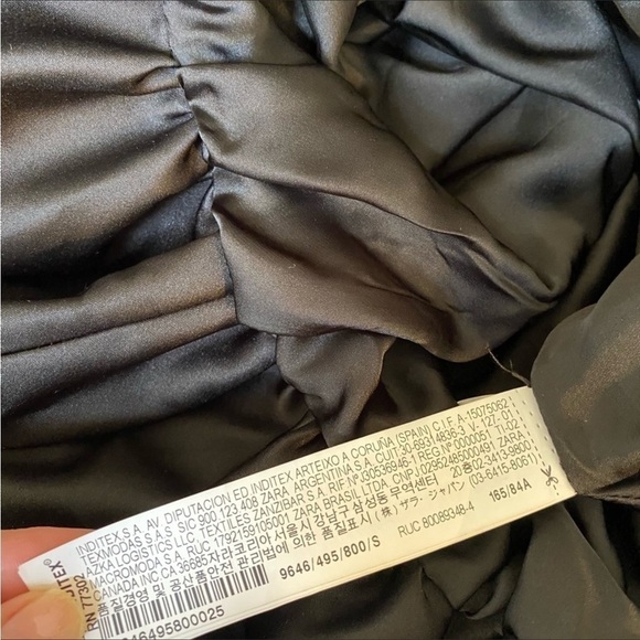 Zara Studio Women’s VOLUMINOUS DRESS LIMITED EDITION Black Satin Halter Mini - Picture 7 of 10